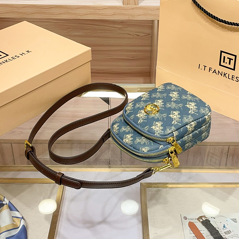 Hong Kong Genuine Leather High-End Super Popular Mobile Phone Bag Women's Crossbody Bag Small Bag 2025 New Summer Shoulder Coin Purse