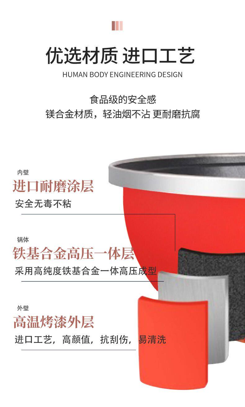 Плиты 电炒锅一体式插电大功率多功能微压锅麦饭石不粘锅家用炒菜电热锅