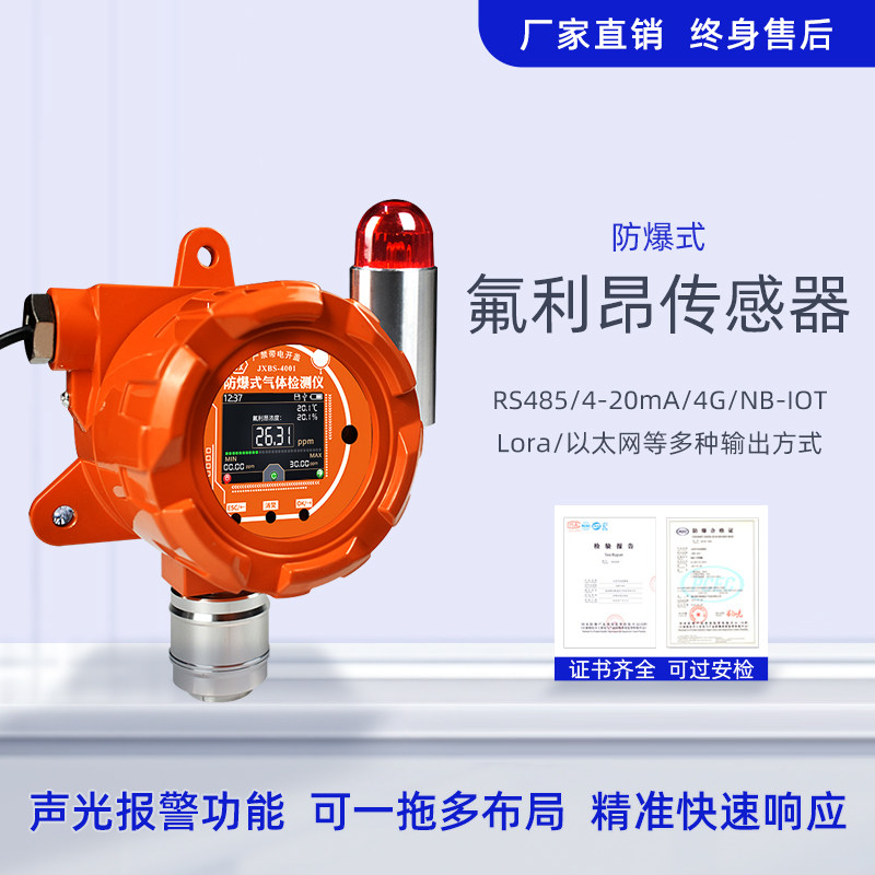 氟利昂报警器RS485制冷剂冷媒工业氟氯烃检测防爆式freon传感器