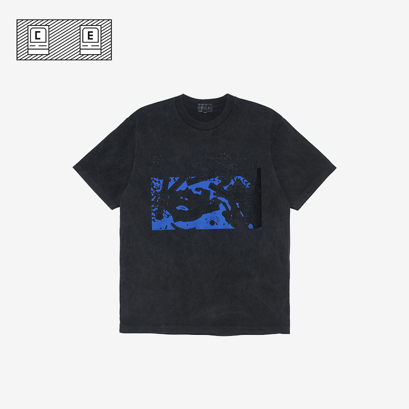 CAV EMPT official website CE washed and old loose short-sleeved men's and women's abstract face print couple T-shirt