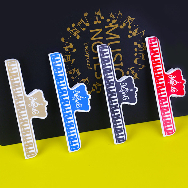 4 Loaded Electric Wood Guitar Score Clips of Musical Spectrum Clips for students with black clip steel cino spectrum Spectral Five-Line Spectrum Clips