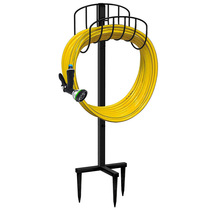 Water pipe storage rack garden hose holder detachable metal hose hanger vertical garden hose storage rack