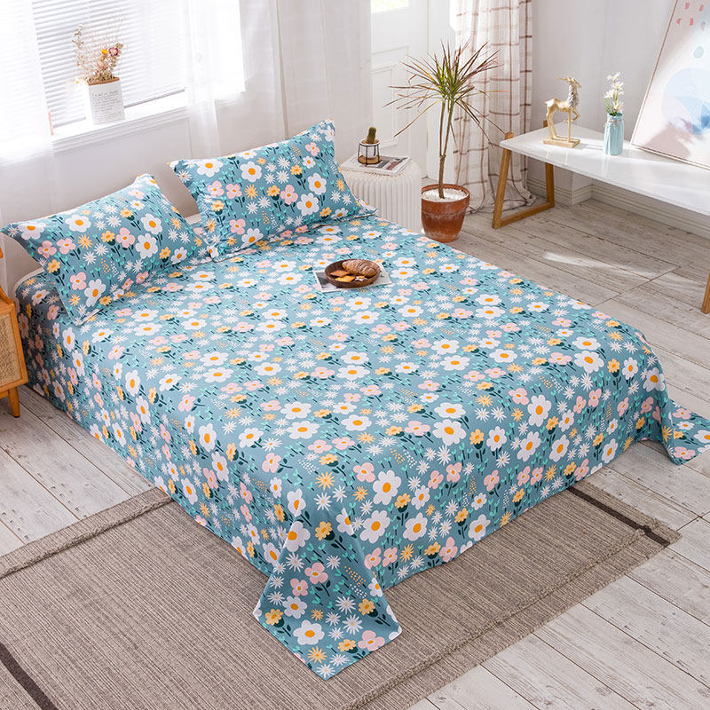 Bed sheet Single-piece double 150x200x230 single student Dormitory 1 5x1 8x2 0 all-cotton linen bed cover