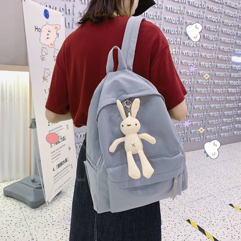 Kindergarten schoolbag ornaments ugly cute ins cute keychain plush bunny pendant doll backpack trinkets