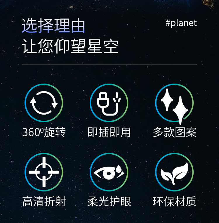 лампа 网红爆款星空灯月球灯卧室创意led小夜灯logo投影灯网红背景灯光