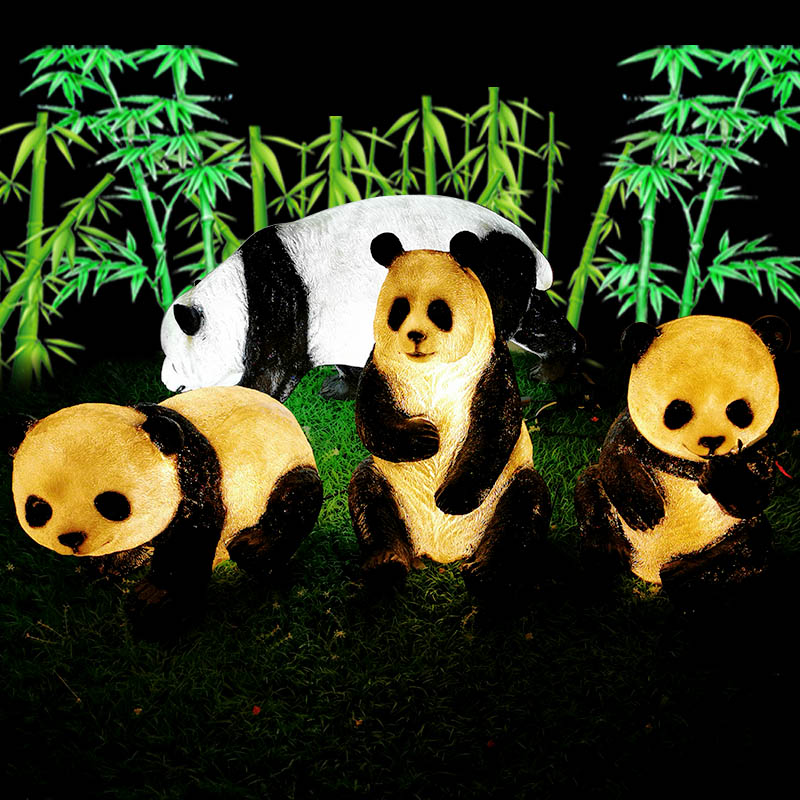 Solar Panda Landscape Cartoon Animal Lighting Outdoor Waterproof Park Square Creative Large Lighting Project