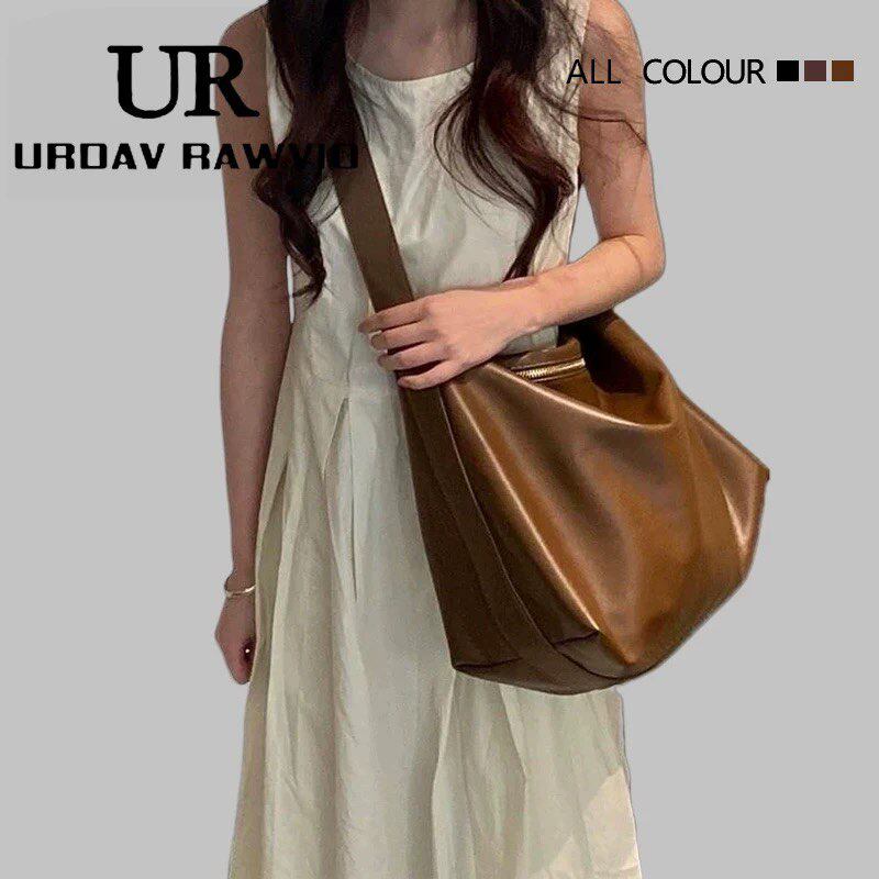 Women's 2026 New Casual Versatile Slouchy Soft Leather Large Capacity Tote Bag Shoulder & Crossbody Bag - Thumbnail 3