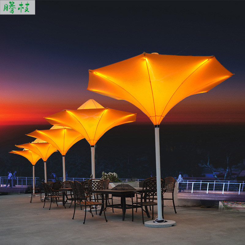 Beach umbrella Outdoor Creative advertising Middle columns Umbrella Custom Business Large Number of umbrellas Courtyard Net Red Folk Hotel Decorative Umbrella