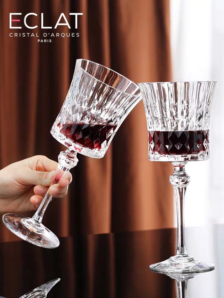 CDA Crystal Red Wine Cup France Import Retro Engraving Fancy Champagne Glasses Glass Whisky Glass Wine Glasses