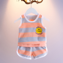 Boy Thai Boy Vest Suit 2022 Summer Dress New Children Sleeveless Sports Casual Baby Clothes Summer Thin