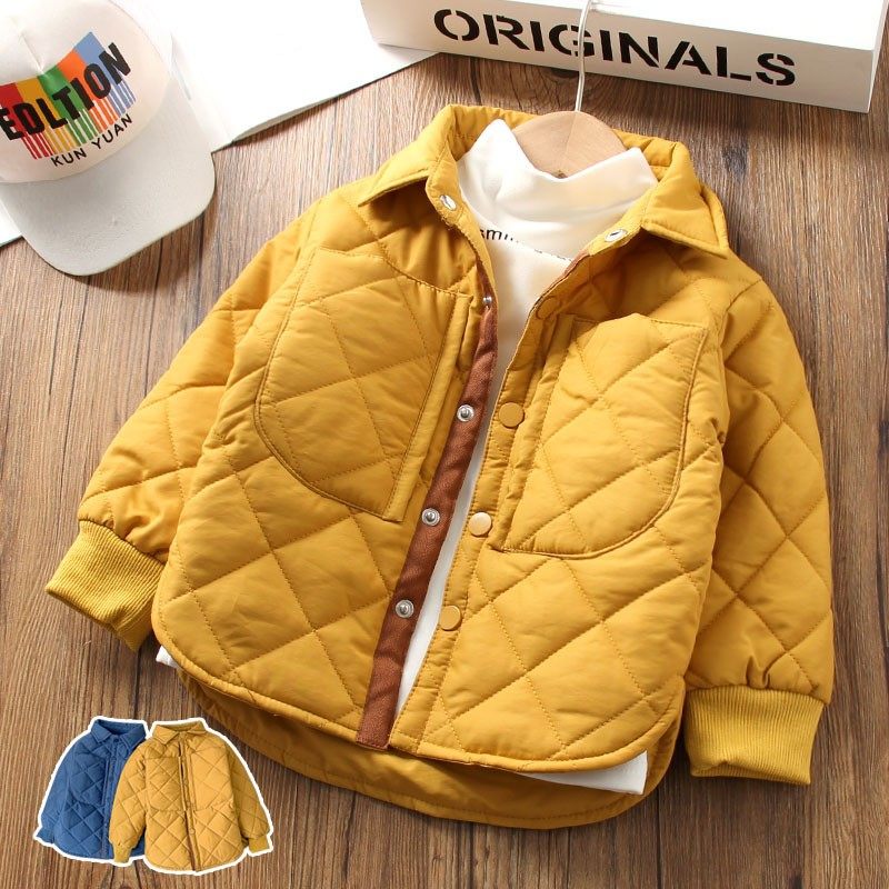 Tongtai boys cotton clothes spring and autumn models 2022 new children's light cotton clothes autumn and winter baby cotton coat foreign style