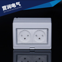 Professional production of waterproof socket two-position Israeli socket surface-mounted wall waterproof switch socket IP55
