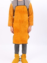 L special anti-scald cowhide apron for welders welding heat insulation protective overalls cowhide sleeves foot protection