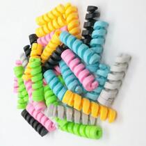 Data cable power cord spiral protective sleeve anti-bending mobile phone computer charging protective sleeve silicone anti-breakage winder