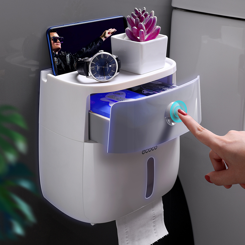 Sanitary carton dressing room paper towel rack toilet household non-perforated wall creative sanitary carton roll sanitary paper tube