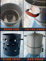Light luxury smokeless stainless steel barbecue hanging stove commercial stewing oven hanging pot barbecue hanging stove portable outdoor barbecue
