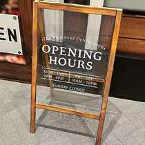 Wooden acrylic double-sided transparent billboard display stand door promotional display board welcome sign display stand floor-standing