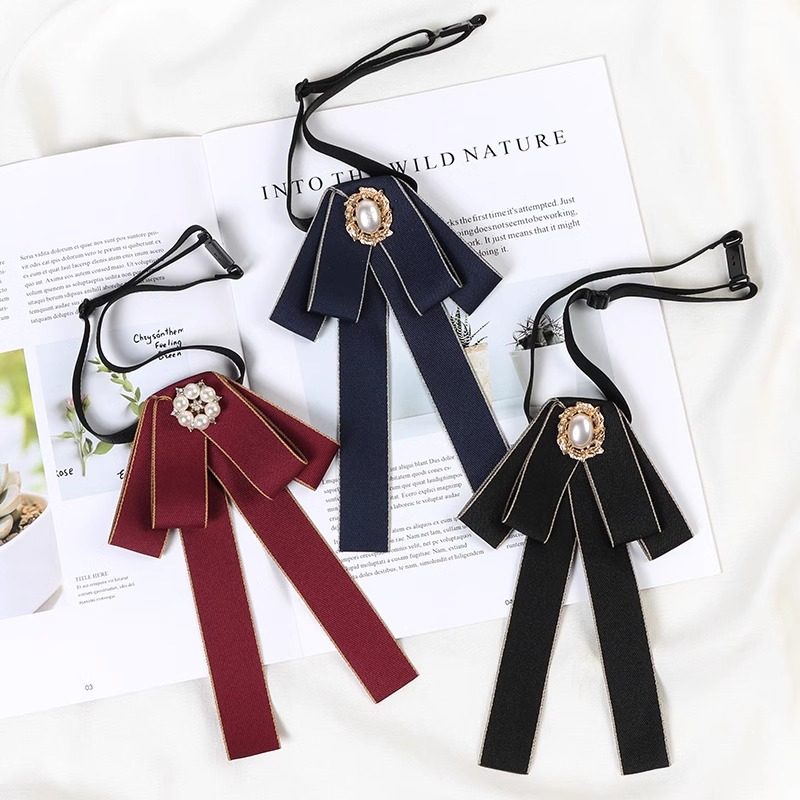 JK bow tie, student shirt accessories, women's professional work shirt, collar flower, casual black small tie, bow tie