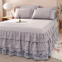 Pure Colour Bed Skirt Single Lace Lace Lace Skirt Style Bedcover 1 51 8m Bed Set Mat Dreams Dust Protection Protective Sleeve Summer