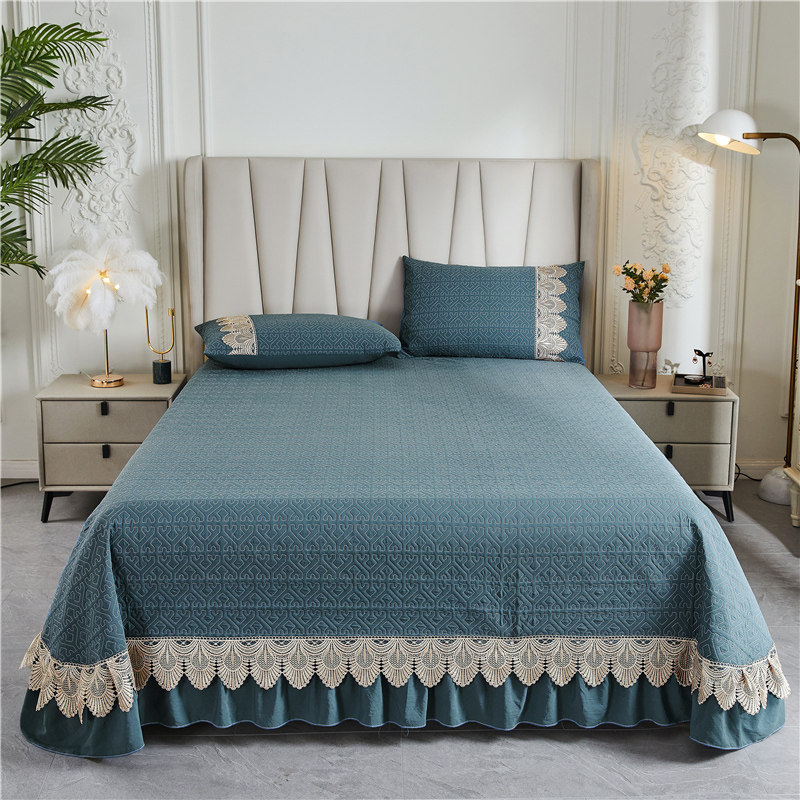 Ice silk cool mat Three sets of bed cover single piece tatami double face dual-use clip cotton sheet Latex Soft Mat summer