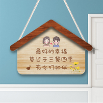 Welcome home Creative door door listing Couple room door number decoration Hanging decoration Wedding gift customization