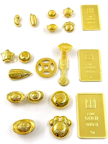 实时金 Ювелирные изделия 1G2G3G5G Golden Doudan Golden Mate Baoxing Ball Doudou Investment Golden Cats Au9999