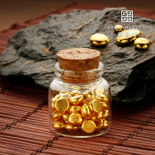 实时金 Ювелирные изделия Golden Doudou Au9999 Water Babel Golden Bean 1G Устранение инвестиций в подарки бобов