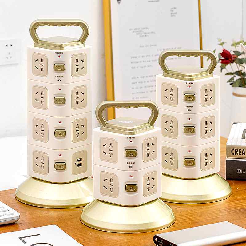 Xiaomi home product smart vertical socket with usb mobile phone charging multi-port tower socket multi-functional home innovation