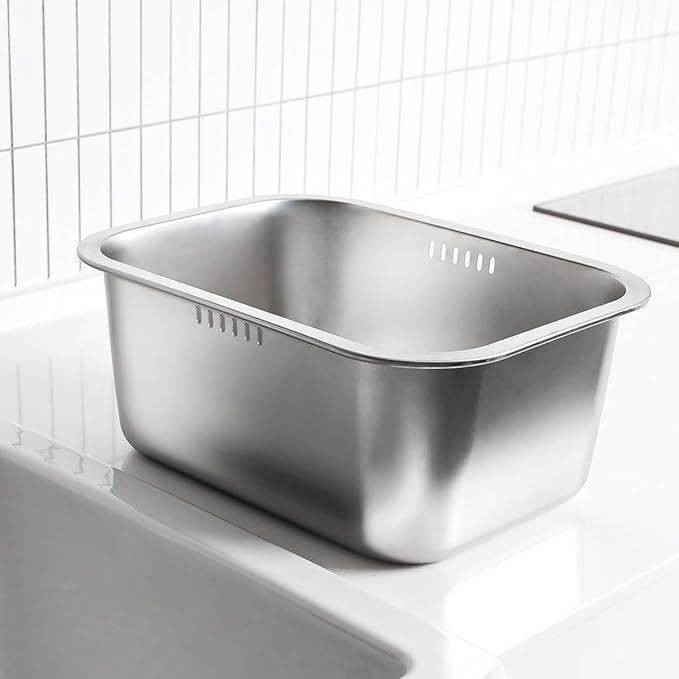 German Quality Large Stainless Steel Dish, Multifunctional Kitchen Sink Bowl, Dishwashing Tub, Vegetable Washing Basin
