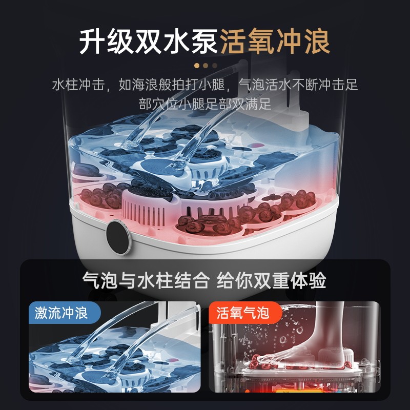 [High-End Bucket]Household Multifunctional Foot Bath Basin, Fully Automatic Intelligent Constant Temperature Heating Foot Soaking Bucket, Foot Washing and Soaking Two-In-One