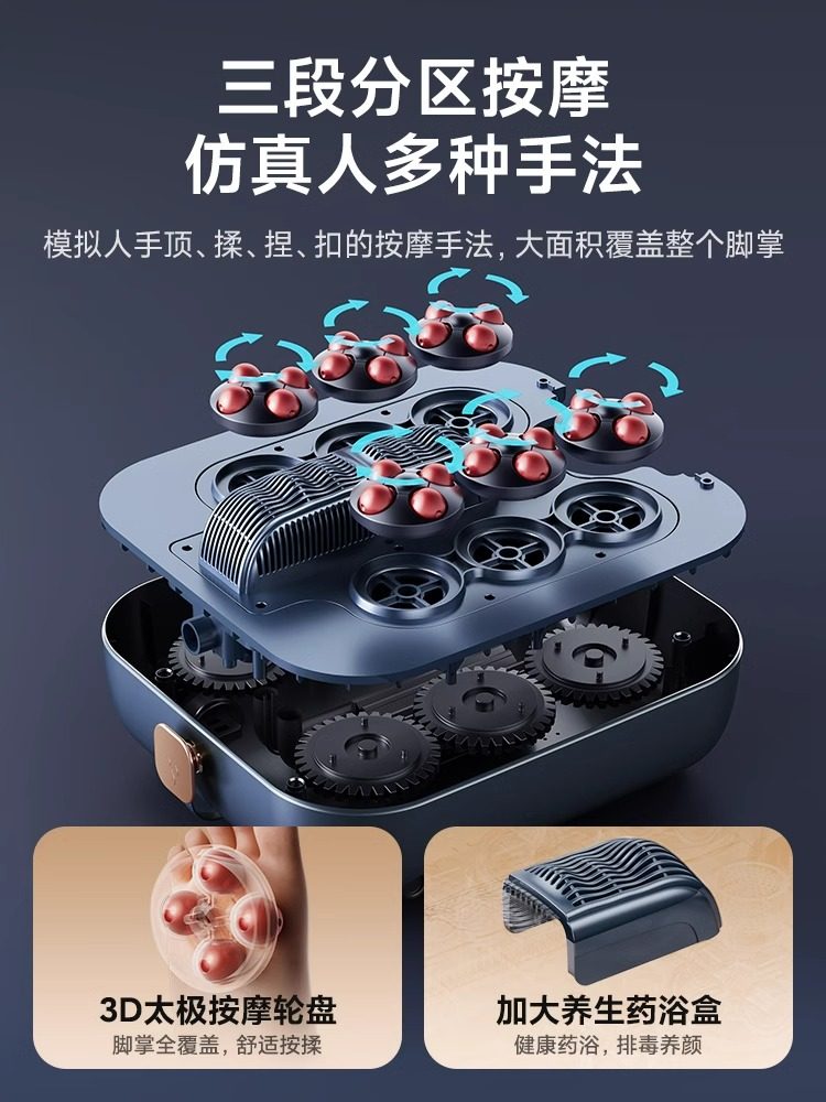 Konka Foot Bath Bucket for All Seasons, Deep Household Foot Soaking Basin with Sterilization, Electric Massage, Heating, Constant Temperature, Fully Automatic Foot Spa