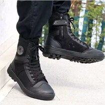 Chinese military fans security secret service work shoes womens four seasons mens shoes special warfare training shoes high-waist shoes boots black shoes
