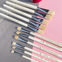 Wool water chalk flat head paintbrush Large number of pen students Painting suit Pen perimeter cleaning with pen beginners