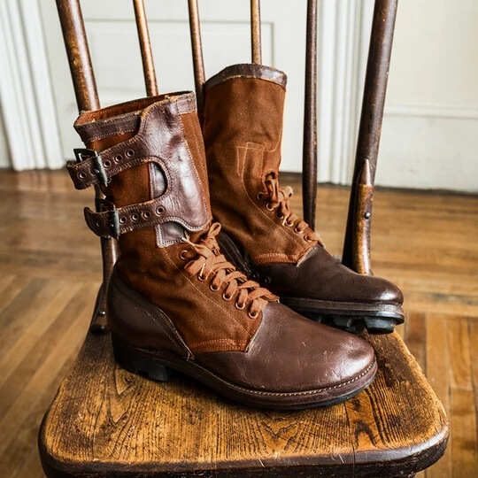Retro Military Boots, Martin Boots, Flat-Soled Color-Blocked Chelsea Boots, Men's Shoes, Boots, Large Size