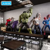 18d Hero Alliance LOL Green Giant Wall Paper Cartoon Themed Internet Café Avengers web café Wallpaper Avengers mural