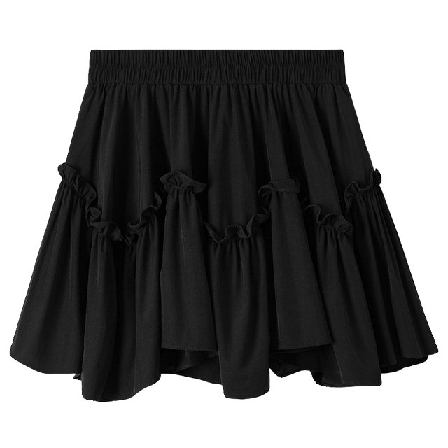Large size irregular ruffled short skirt cake skirt