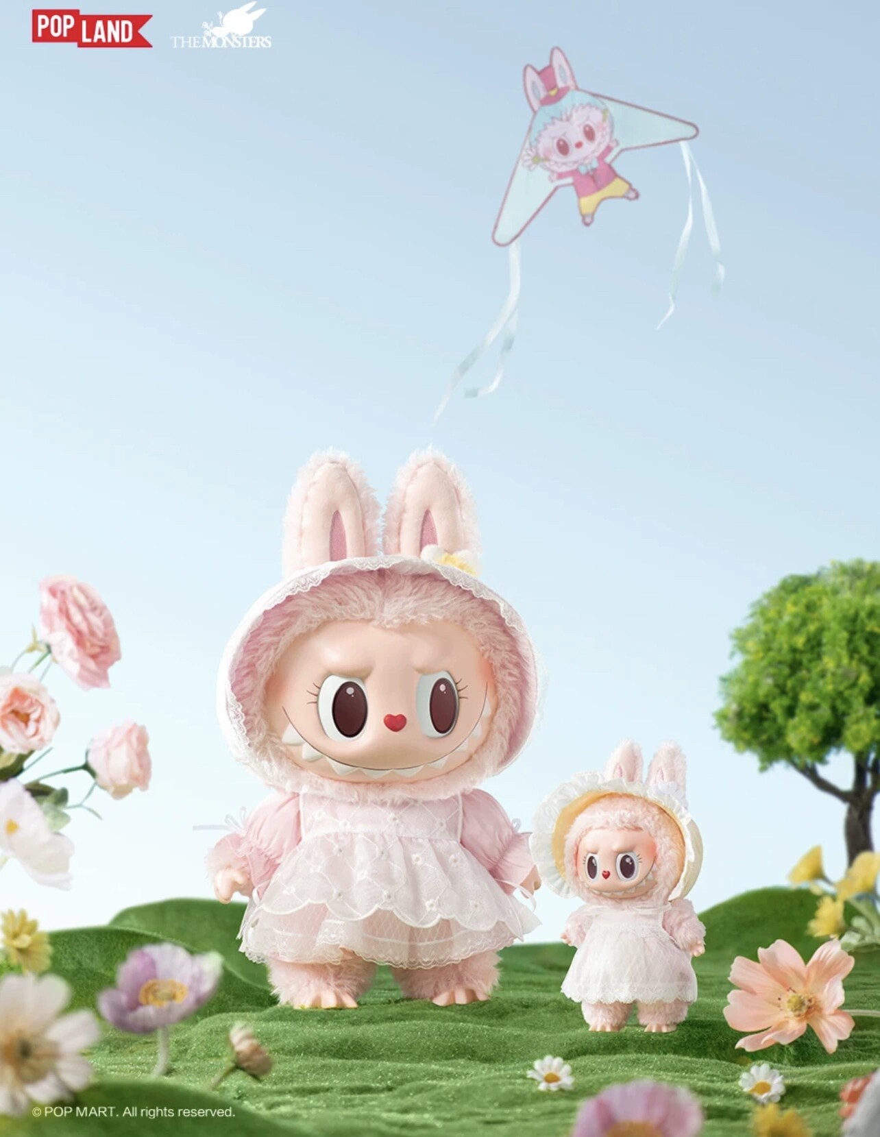 棉花娃娃/毛绒玩具娃衣 popmart mokoko 甜心系列搪胶挂件 all into spring