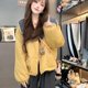 New high-end autumn and winter fashionable hooded quilted contrasting color cotton coat for small women, loose and versatile cotton coat