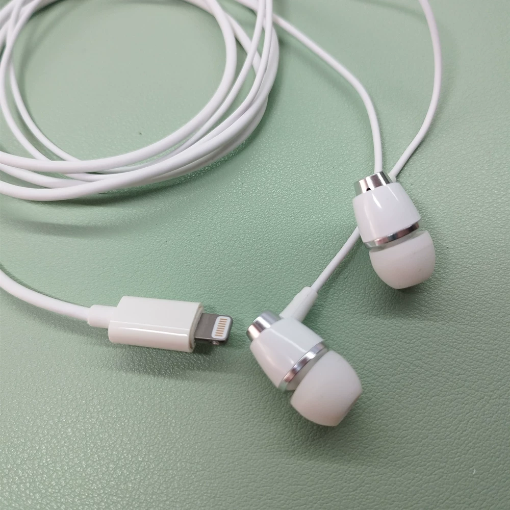 Подходящие для Apple наушники Lightning оригинальные MFI внутриканальные сильные басы шумоподавление шум усиление iPhone