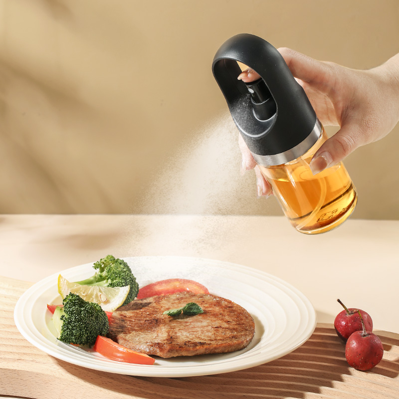 Kitchen Household Oil Spray Bottle Barbecue Spray glass oil spray jug Edible Sauce Bottle of Sesame Oil Vinegar Anti-Leak Control Oil Pot