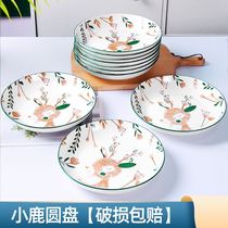 Plate dish plate household large-capacity food good-looking family with high-end personality 2021 new Nordic style
