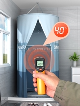 Bathroom insulation curtain shower cover winter at home bathing artifact winter warm shower curtain retro wind Bath free of installation