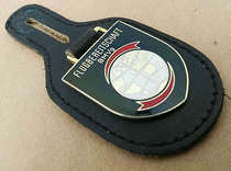 German army leather hanging troop badge 21 copper enamel