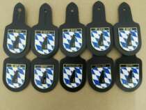 German surprise POLIZE leather pad chest emblem set