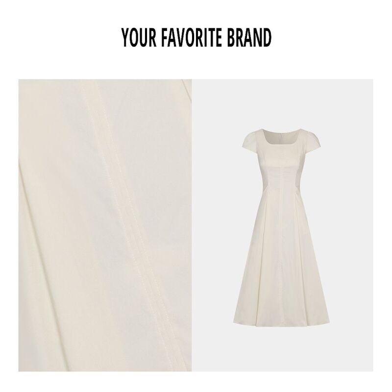 [Little White Dress] New Summer Style Holiday-Style Slimming Waist-Cinching Dress G26240001