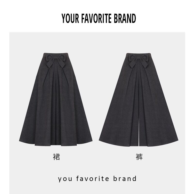 [Butterfly Pants - Elastic Waist] New Arrival Fashionable Slimming Vintage A-Line Skirt Pants G26855707