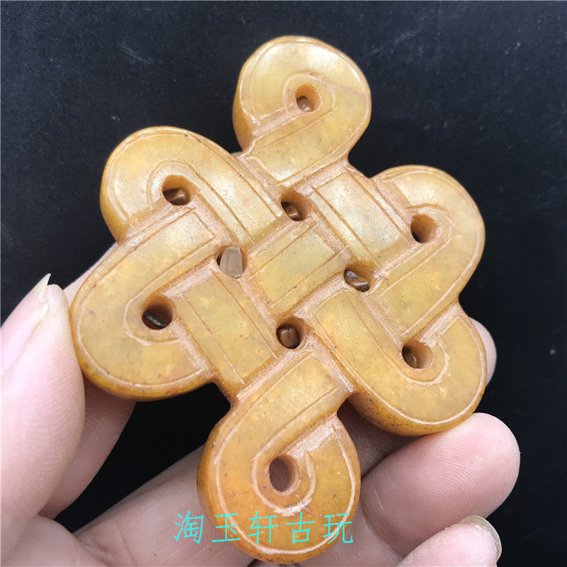 Antique jade collection Xiuyu Gao ancient jade piece jade antique old pendant pendant object ornament Chinese knot