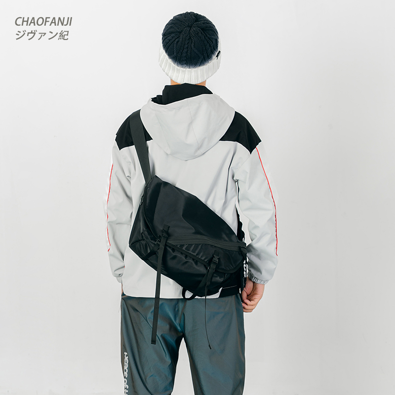 CHAOFANJI Day of the Tidal Signs Diagonal Satchel women's single shoulder bag Men's functions Wind Overalls Postbag student Shoulder Bag