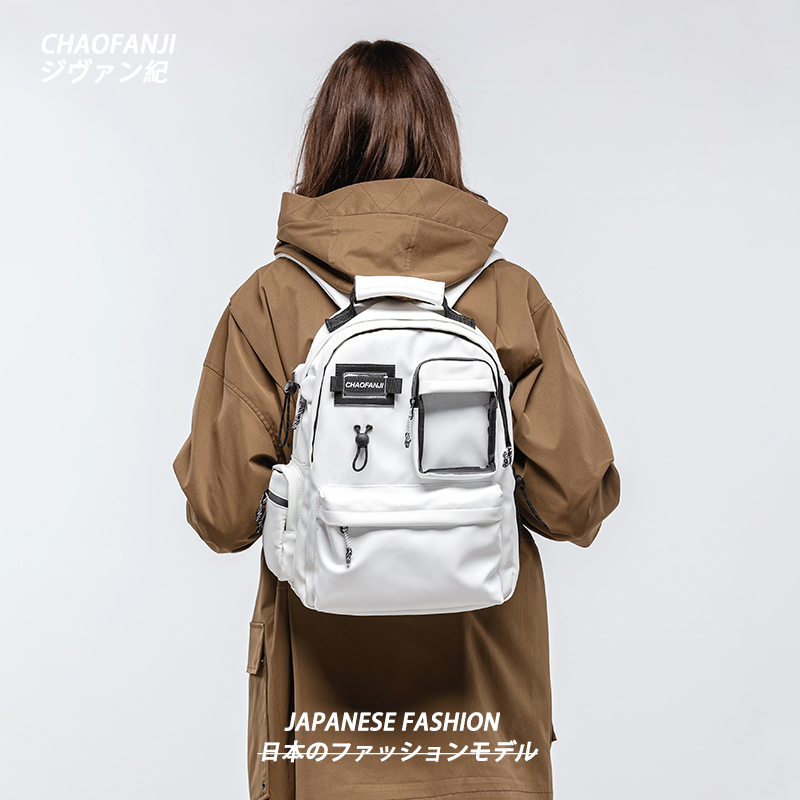 CHAOFANJI original niche backpack college students design sense ins tide brand schoolbag female Korean version of junior high school students