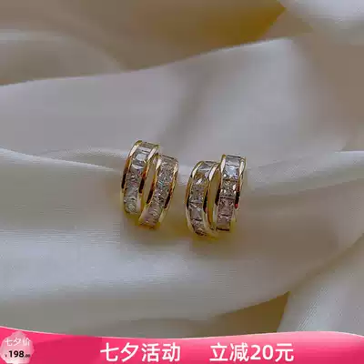 Japan and South Korea 2021 new trendy earrings summer high-end light luxury earrings women sterling silver hypoallergenic summer earrings